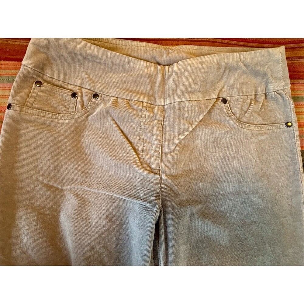 Ruby Rd. Pants Womens Petite 6 Beige Straight Leg Stretch 5-Pocket